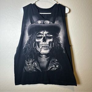 Vintage 90’s / 2000’s Guns N Roses SLASH Shirt - Size Large - Tank Chopped